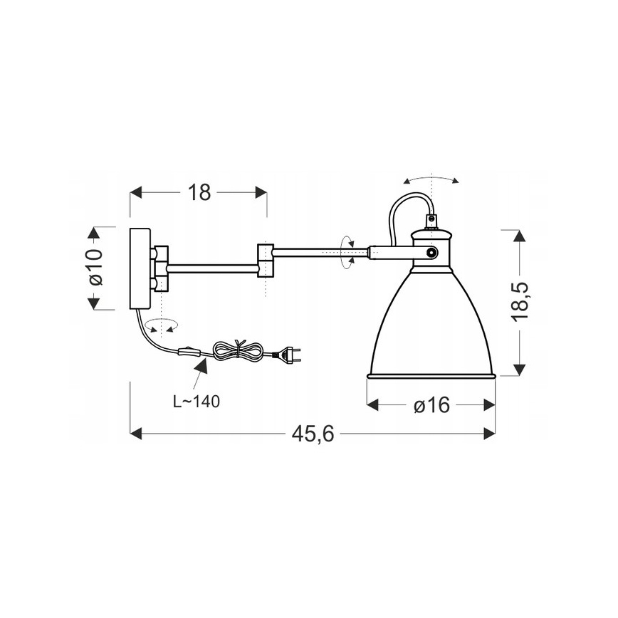 Zidna lampa ESPERA 1xE27/40W/230V