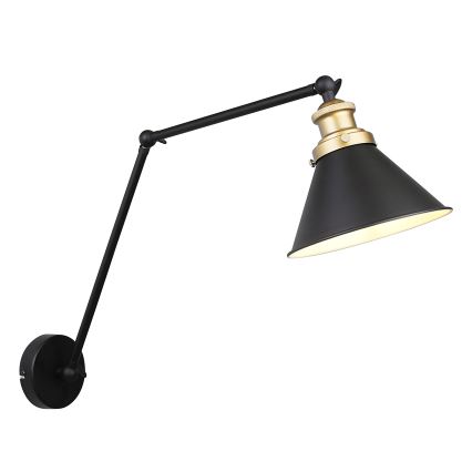 Zidna lampa FUNDO 1xE27/40W/230V crna/zlatna