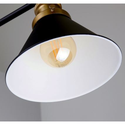 Zidna lampa FUNDO 1xE27/40W/230V crna/zlatna