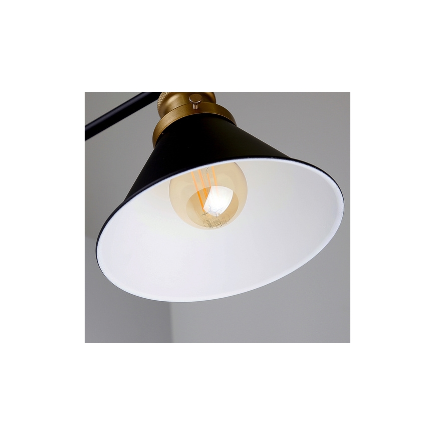 Zidna lampa FUNDO 1xE27/40W/230V crna/zlatna