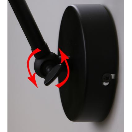 Zidna lampa FUNDO 1xE27/40W/230V crna/zlatna