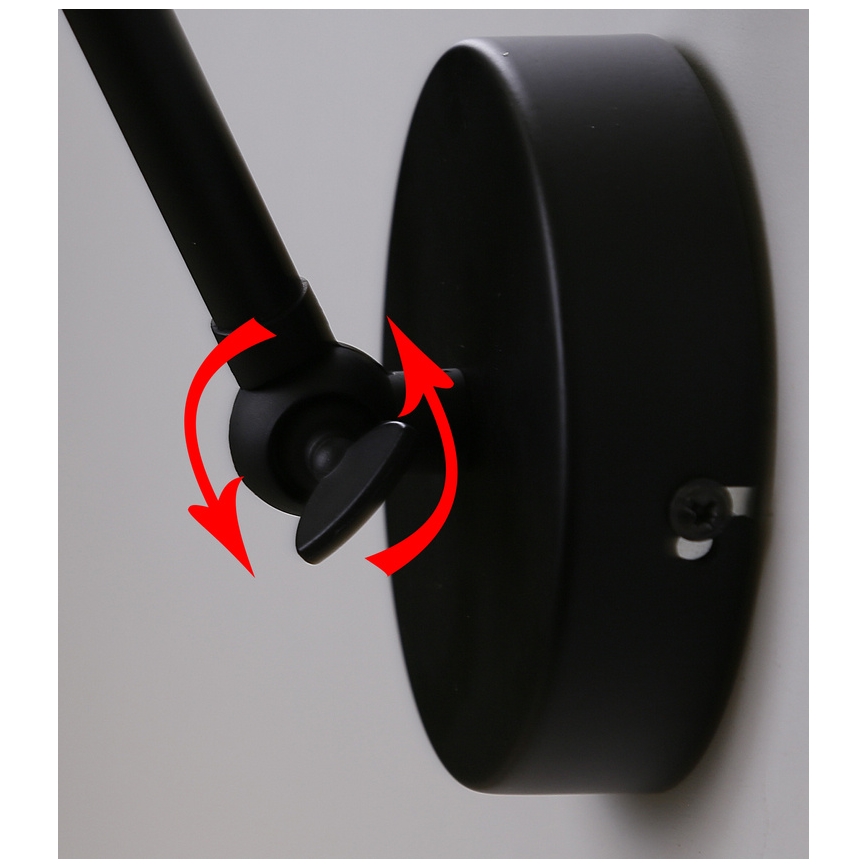 Zidna lampa FUNDO 1xE27/40W/230V crna/zlatna