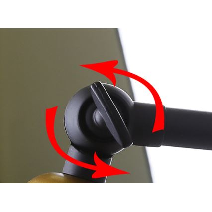 Zidna lampa FUNDO 1xE27/40W/230V crna/zlatna
