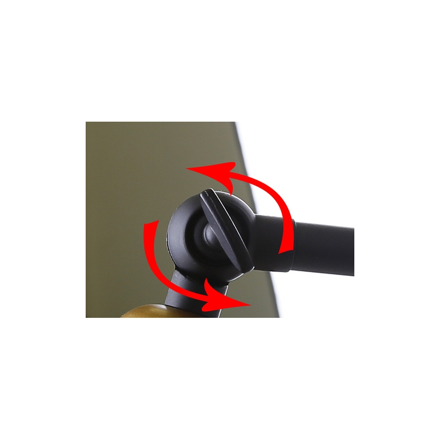 Zidna lampa FUNDO 1xE27/40W/230V crna/zlatna