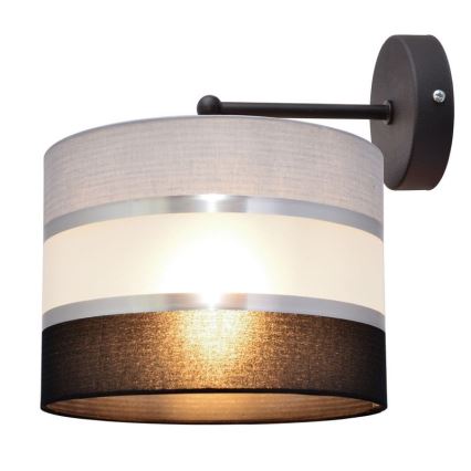 Zidna lampa HELEN 1xE27/15W/230V crna/siva/srebrna
