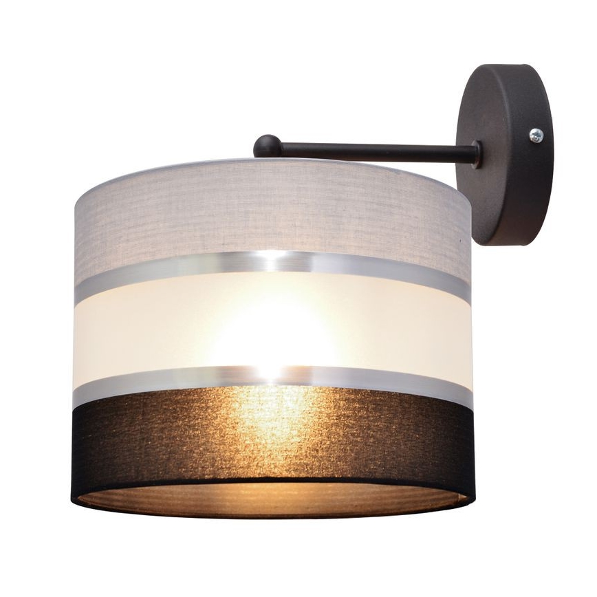 Zidna lampa HELEN 1xE27/15W/230V crna/siva/srebrna