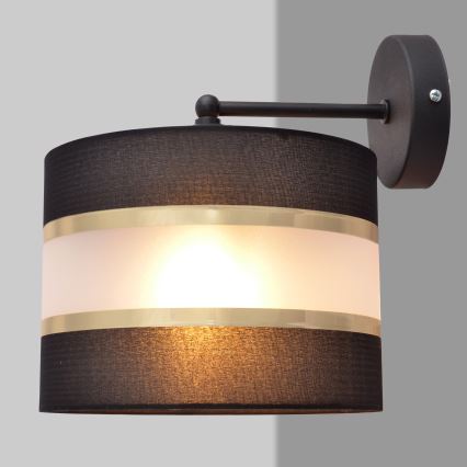 Zidna lampa HELEN 1xE27/15W/230V crna/zlatna