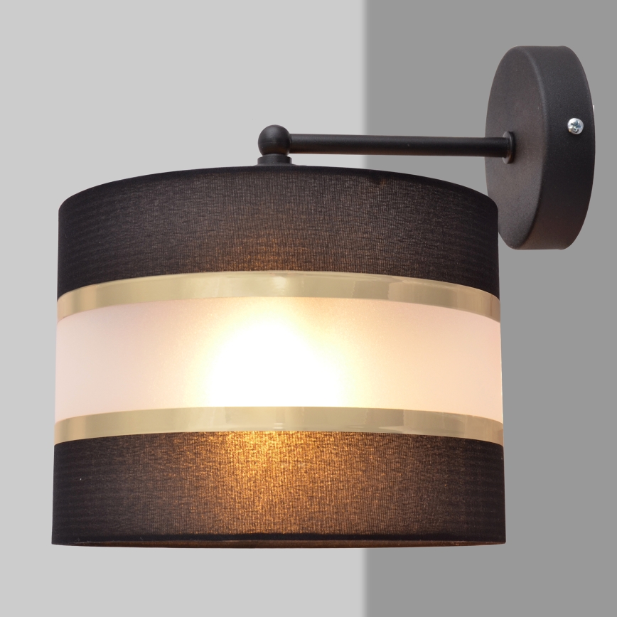 Zidna lampa HELEN 1xE27/15W/230V crna/zlatna