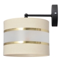 Zidna lampa HELEN 1xE27/15W/230V krem/crna/zlatna