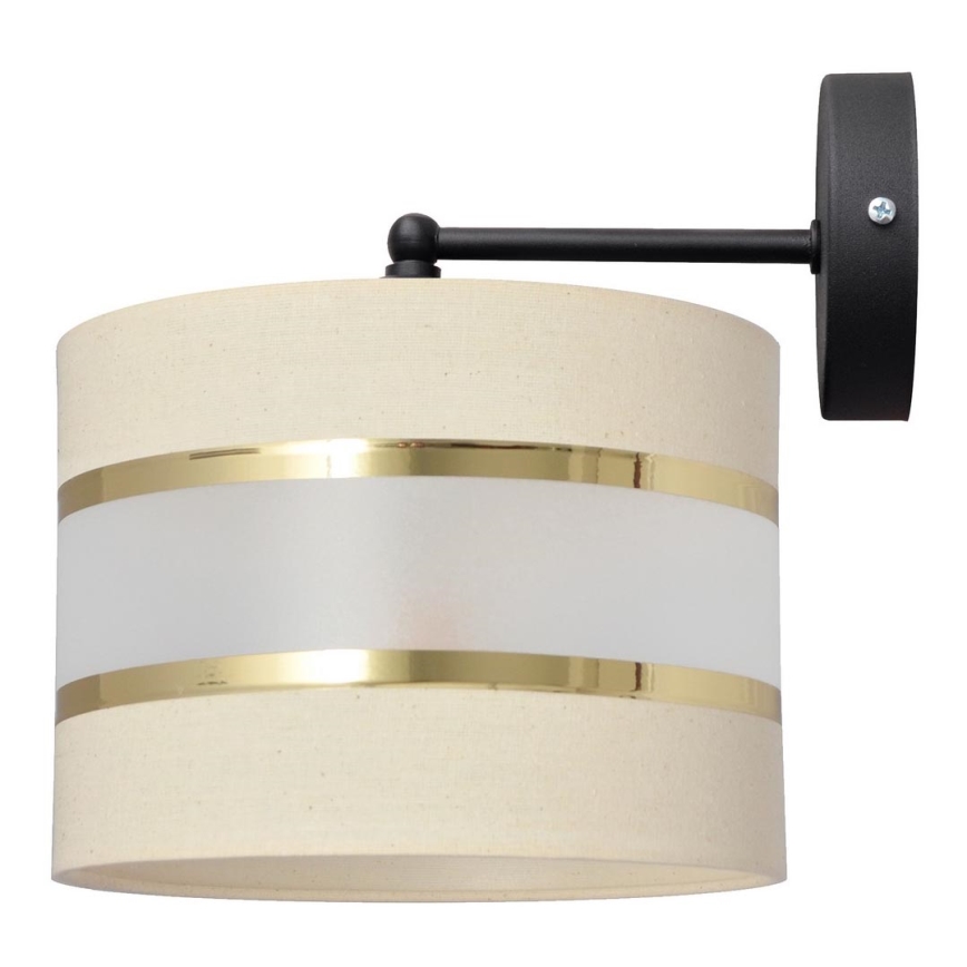 Zidna lampa HELEN 1xE27/15W/230V krem/crna/zlatna