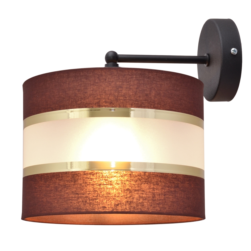 Zidna lampa HELEN 1xE27/15W/230V smeđa/crna/zlatna