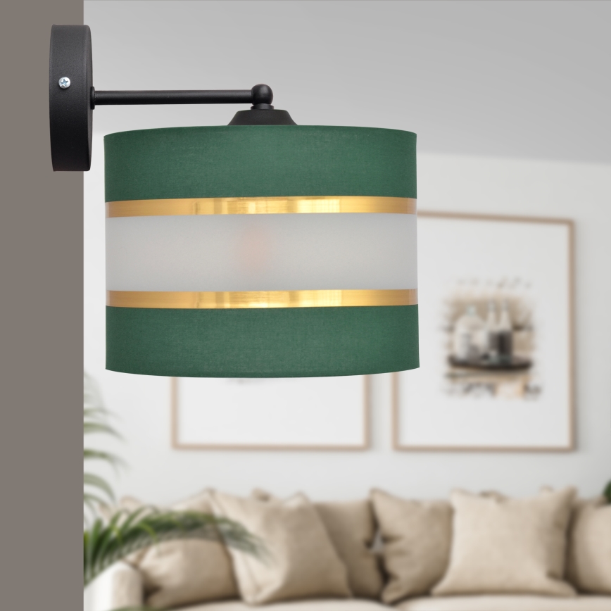 Zidna lampa HELEN 1xE27/15W/230V zelena/zlatna