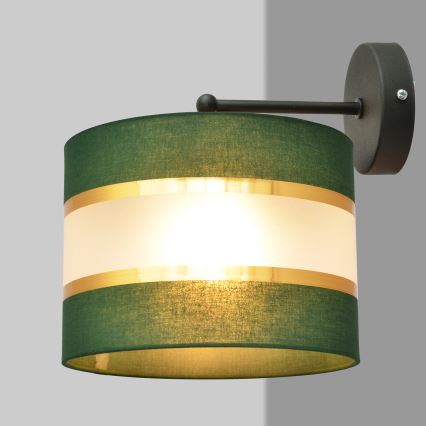 Zidna lampa HELEN 1xE27/15W/230V zelena/zlatna