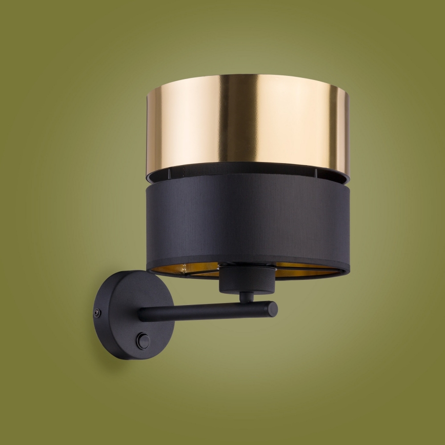 Zidna lampa HILTON 1xE27/15W/230V mesing/crna
