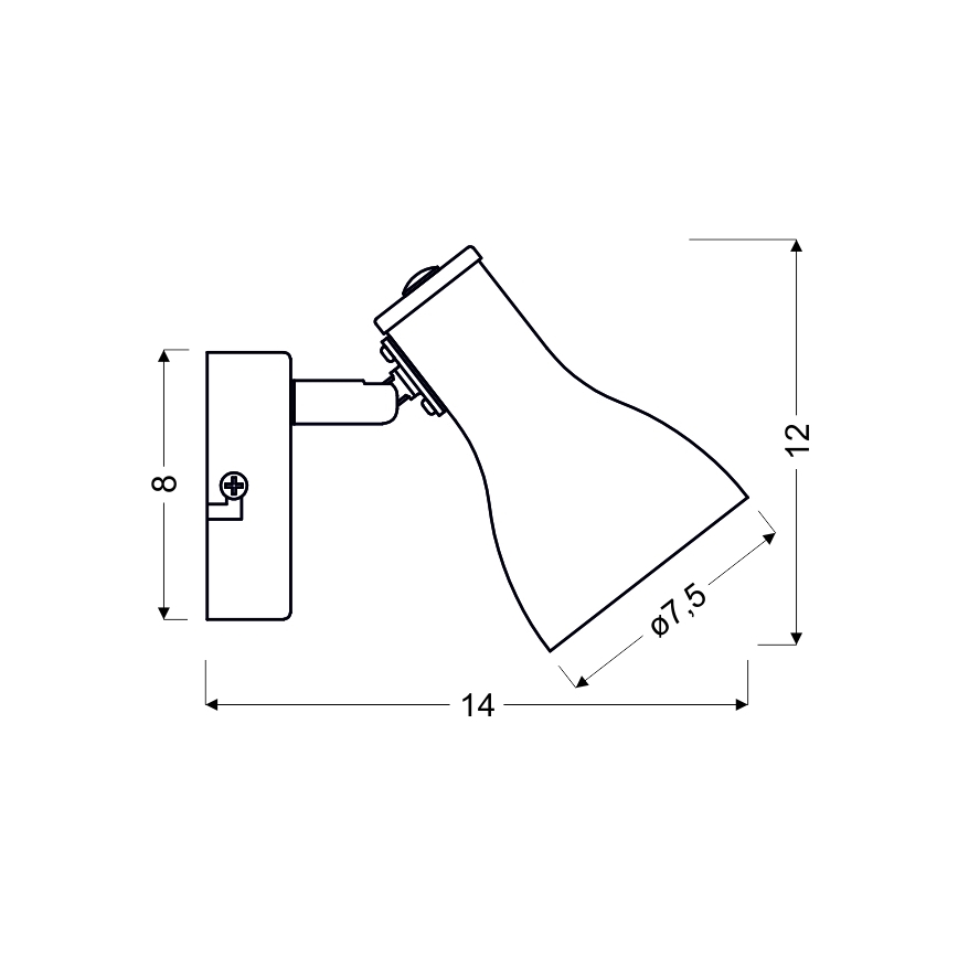 Zidna lampa JULIE 1xE14/40W/230V siva