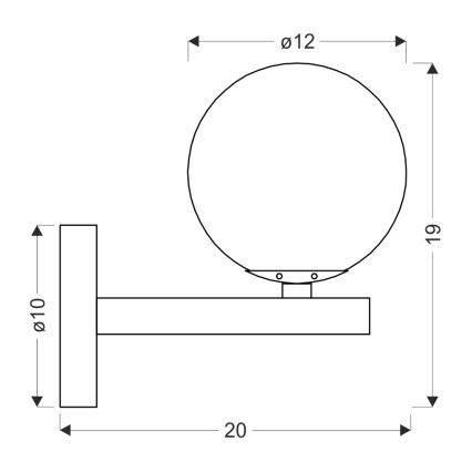 Zidna lampa KAMA 1xG9/28W/230V crna/dimna crna
