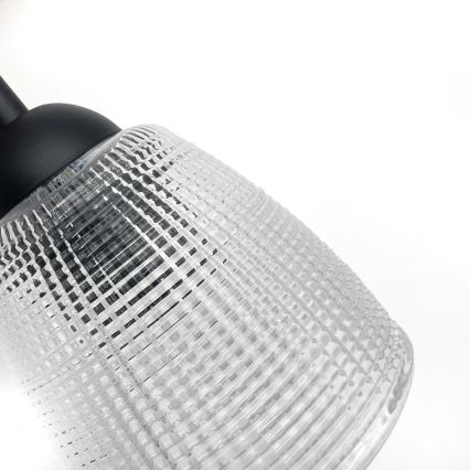 Zidna lampa LEANDRA 1xE27/15W/230V hrast/crna