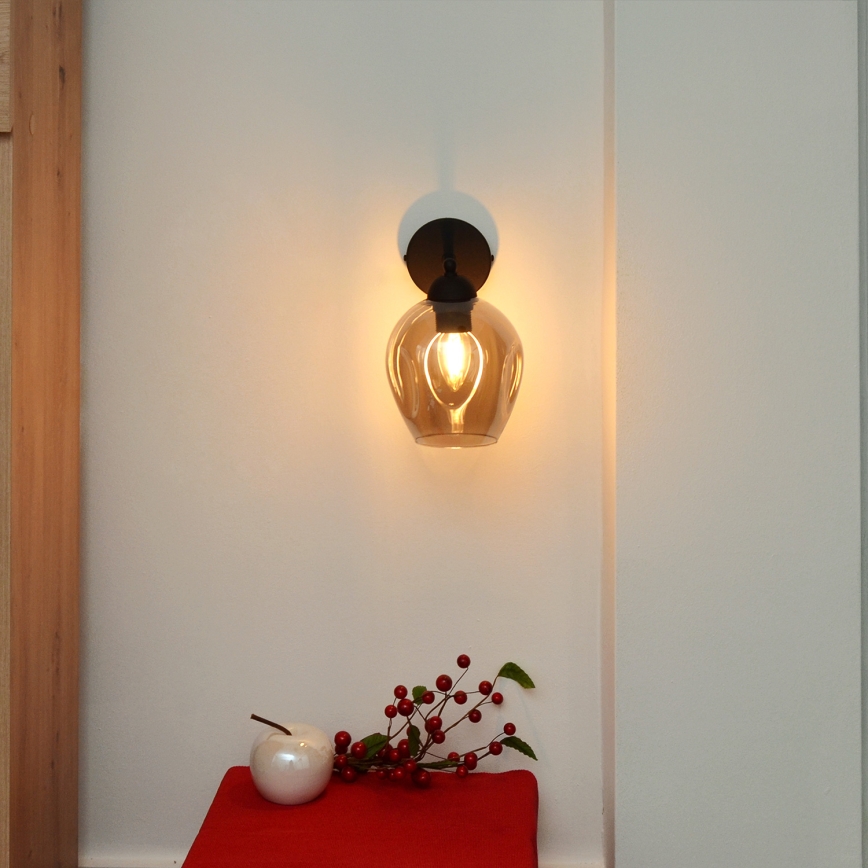 Zidna lampa LILI 1xE27/15W/230V crna/siva