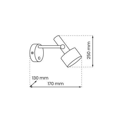 Zidna lampa LINTERNA 1xGX53/12W/230V crna