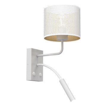 Zidna lampa LOFT SHADE 1xE27/60W+1xG9/8W/230V bijela/zlatna