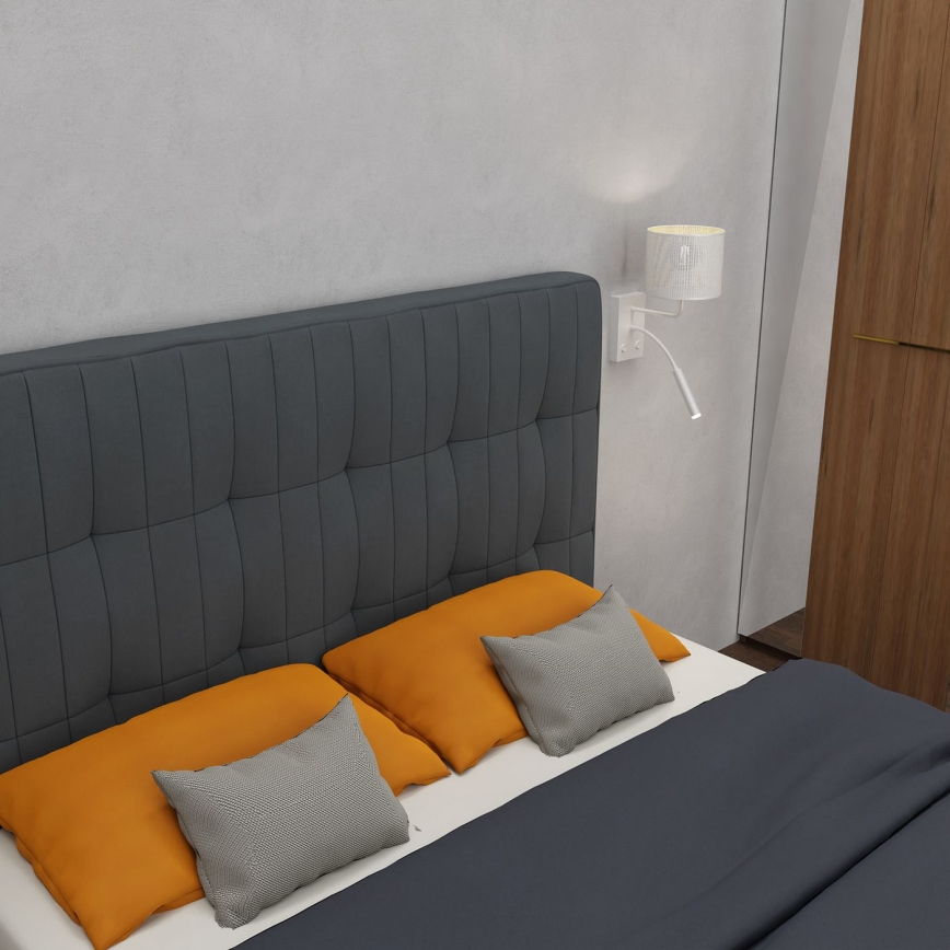 Zidna lampa LOFT SHADE 1xE27/60W+1xG9/8W/230V bijela/zlatna