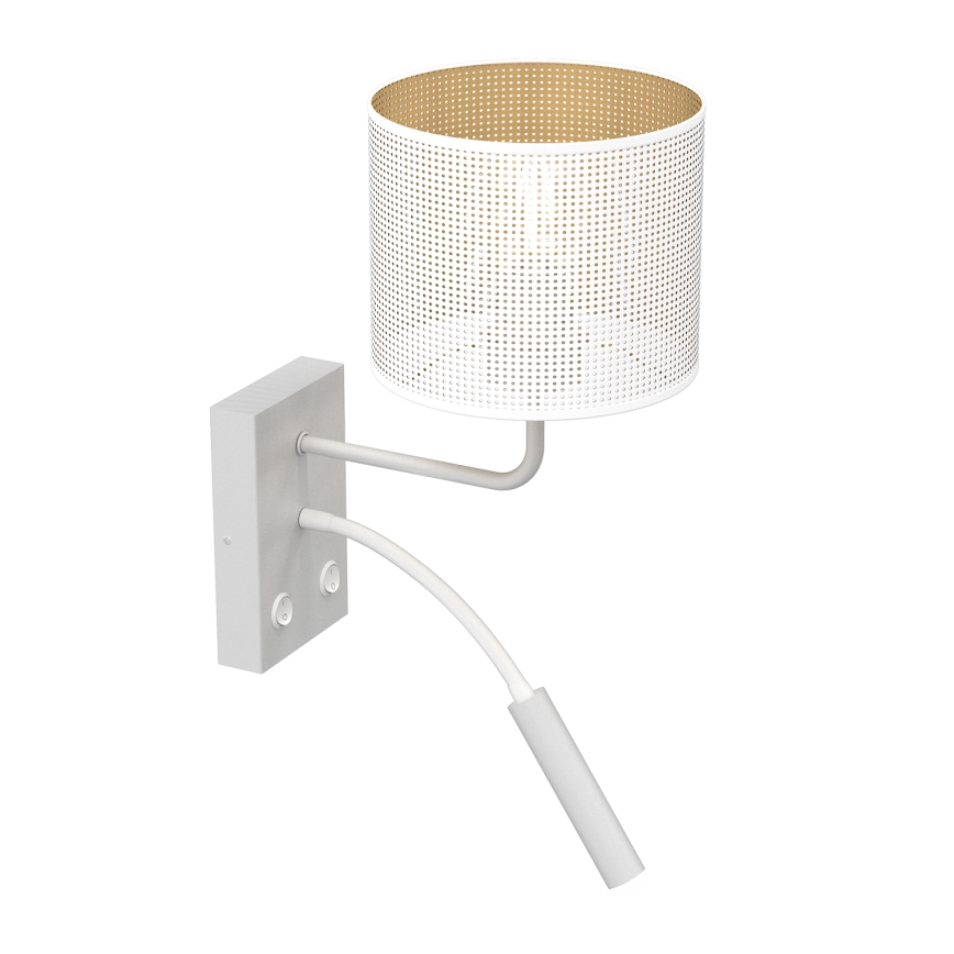 Zidna lampa LOFT SHADE 1xE27/60W+1xG9/8W/230V bijela/zlatna