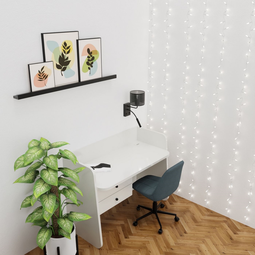 Zidna lampa LOFT SHADE 1xE27/60W+1xG9/8W/230V crna
