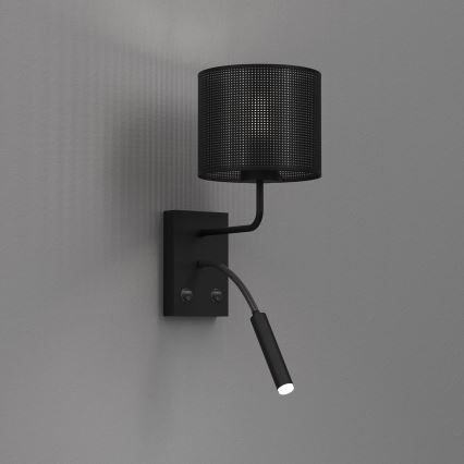 Zidna lampa LOFT SHADE 1xE27/60W+1xG9/8W/230V crna