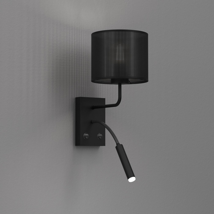 Zidna lampa LOFT SHADE 1xE27/60W+1xG9/8W/230V crna