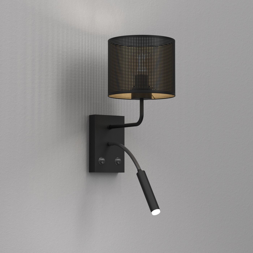 Zidna lampa LOFT SHADE 1xE27/60W+1xG9/8W/230V crna/zlatna