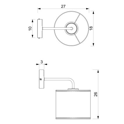 Zidna lampa LOFT SHADE 1xE27/60W/230V crna