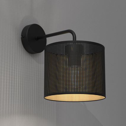 Zidna lampa LOFT SHADE 1xE27/60W/230V crna/zlatna