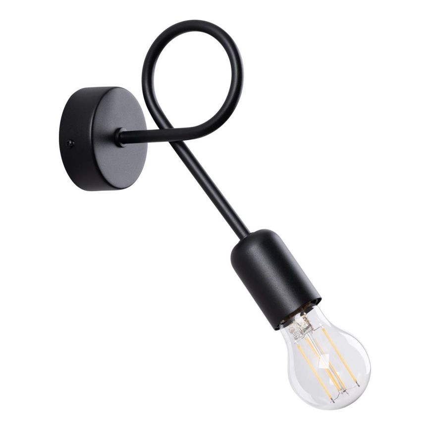 Zidna lampa LOOP 1xE27/15W/230V crna