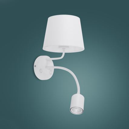 Zidna lampa MAJA 1xE27/15W/230V + 1xGU10/10W/230V bijela