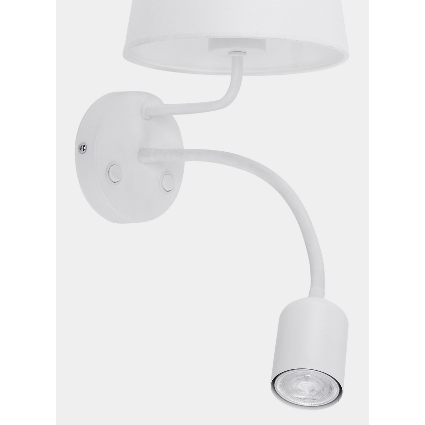 Zidna lampa MAJA 1xE27/15W/230V + 1xGU10/10W/230V bijela