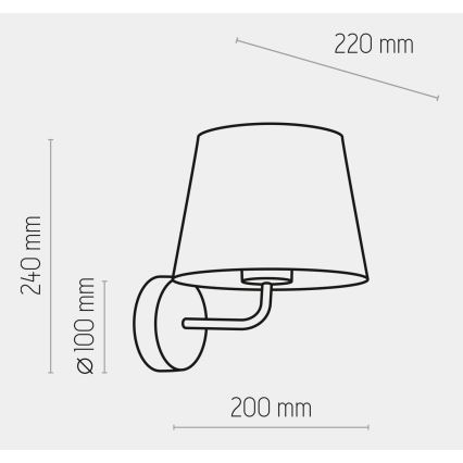 Zidna lampa MAJA 1xE27/15W/230V bijela