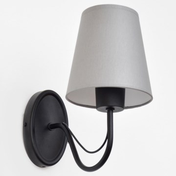 Zidna lampa MALBO 1xE27/15W/230V siva/crna