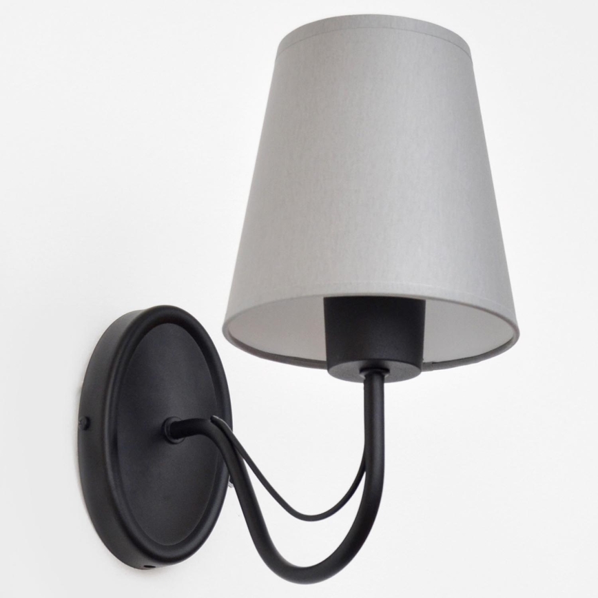 Zidna lampa MALBO 1xE27/15W/230V siva/crna