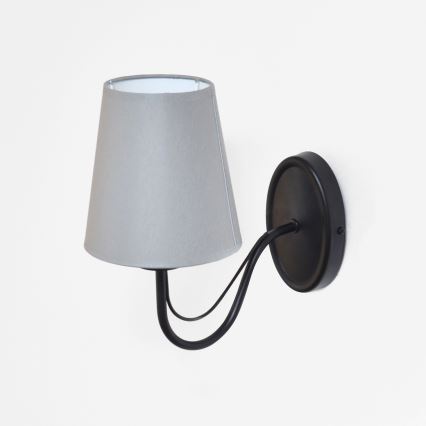 Zidna lampa MALBO 1xE27/15W/230V siva/crna
