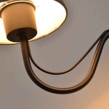 Zidna lampa MALBO 1xE27/15W/230V siva/crna