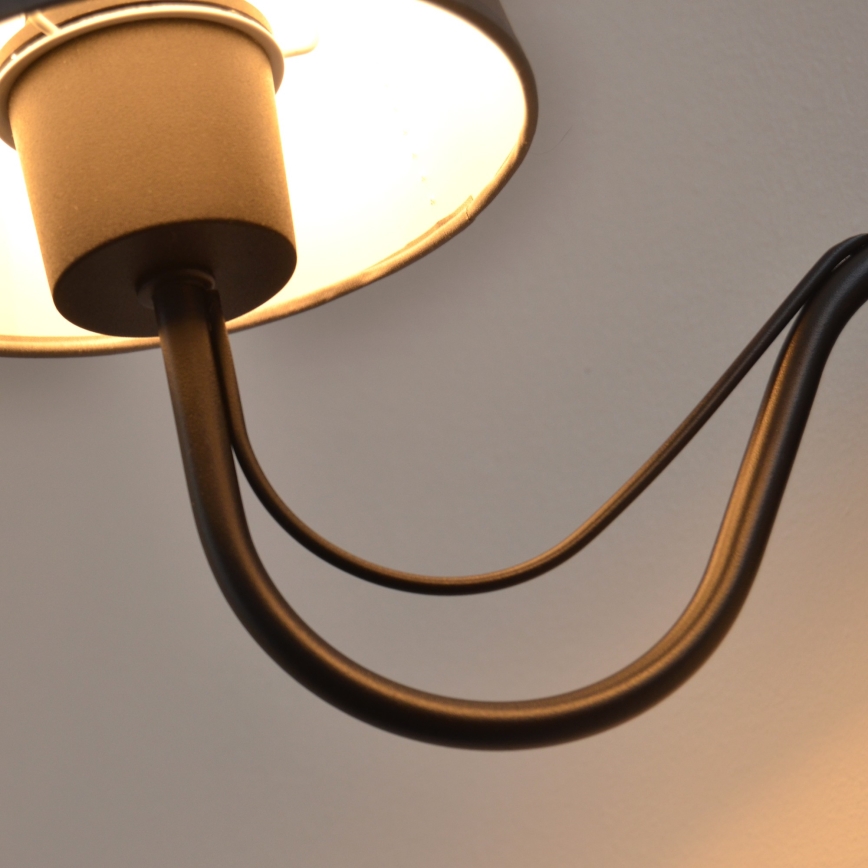 Zidna lampa MALBO 1xE27/15W/230V siva/crna