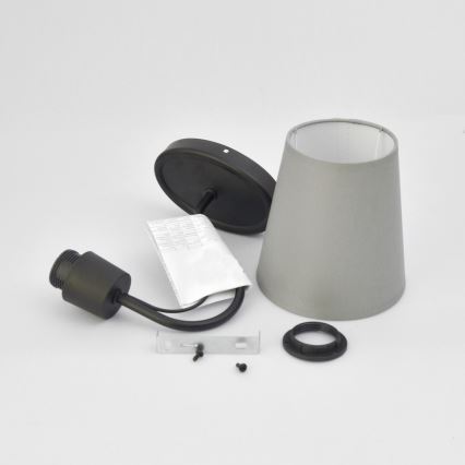 Zidna lampa MALBO 1xE27/15W/230V siva/crna