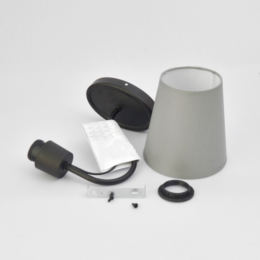 Zidna lampa MALBO 1xE27/15W/230V siva/crna