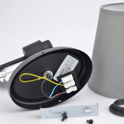 Zidna lampa MALBO 1xE27/15W/230V siva/crna