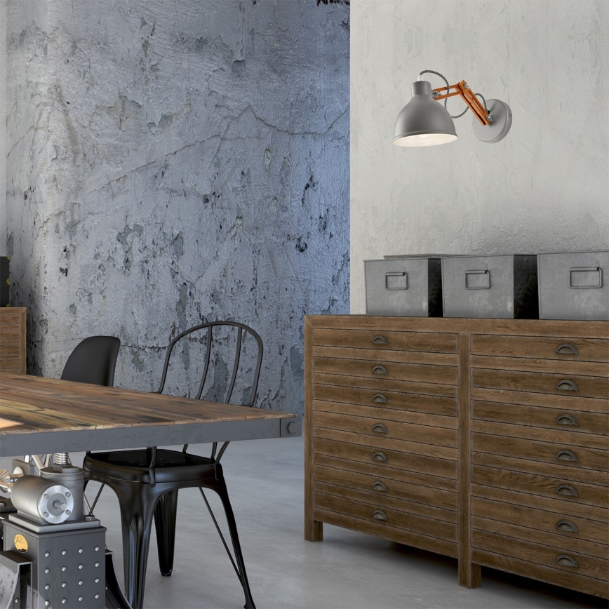 Zidna svjetiljka MARCELLO 1xE27/60W/230V bukva