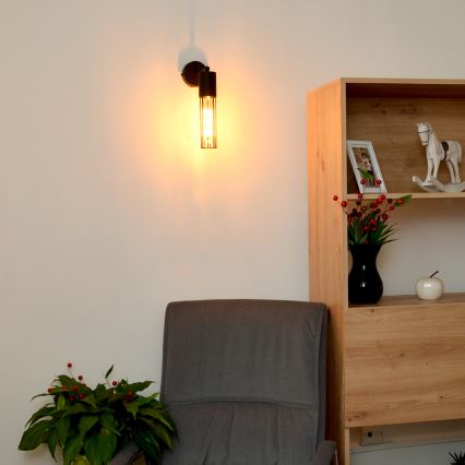Zidna lampa MELODY 1xE27/15W/230V crna