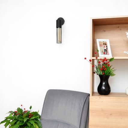 Zidna lampa MELODY 1xE27/15W/230V crna