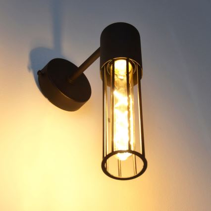 Zidna lampa MELODY 1xE27/15W/230V crna