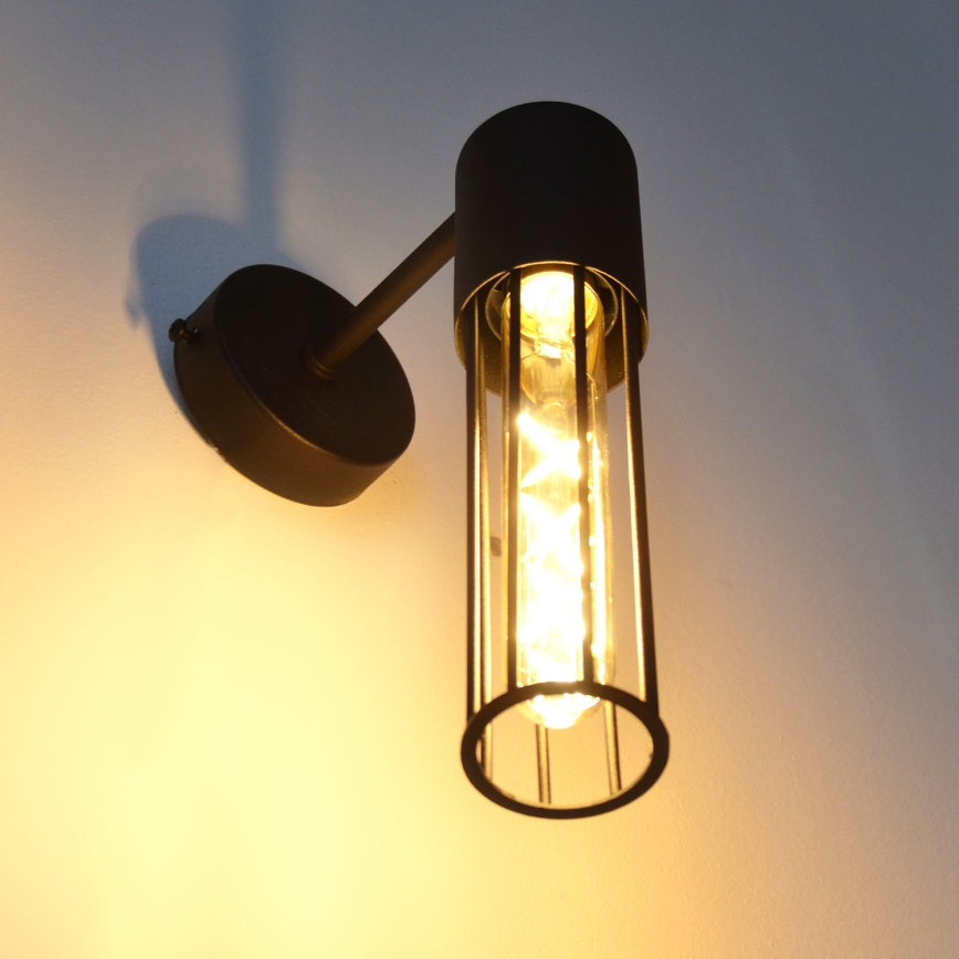 Zidna lampa MELODY 1xE27/15W/230V crna