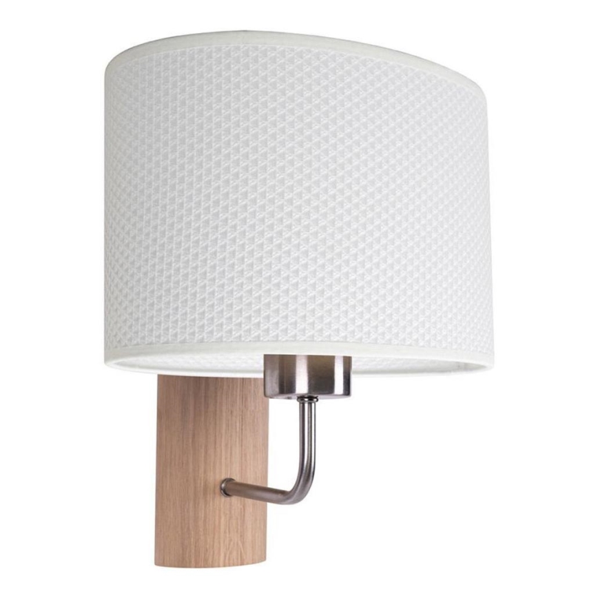 Zidna lampa MERCEDES 1xE27/25W/230V bijela/hrast